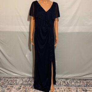 Elegant Navy Evening Dress
